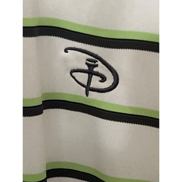Nike Golf Tour / DisneyWorld  Performance Polo Shirt XXL White Green Striped - Picture 4 of 10